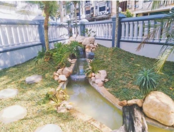 Natural stream pond
